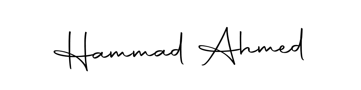 How to make Hammad Ahmed signature? Autography-DOLnW is a professional autograph style. Create handwritten signature for Hammad Ahmed name. Hammad Ahmed signature style 10 images and pictures png