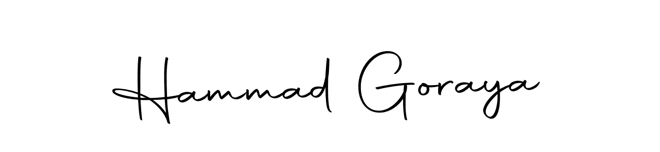 Create a beautiful signature design for name Hammad Goraya. With this signature (Autography-DOLnW) fonts, you can make a handwritten signature for free. Hammad Goraya signature style 10 images and pictures png