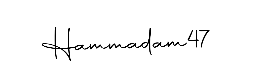 Similarly Autography-DOLnW is the best handwritten signature design. Signature creator online .You can use it as an online autograph creator for name Hammadam47. Hammadam47 signature style 10 images and pictures png