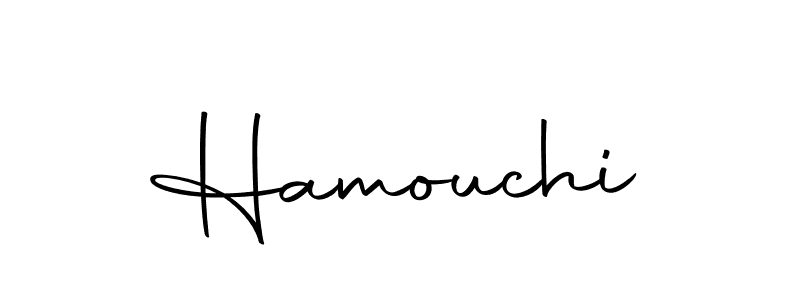 Design your own signature with our free online signature maker. With this signature software, you can create a handwritten (Autography-DOLnW) signature for name Hamouchi. Hamouchi signature style 10 images and pictures png