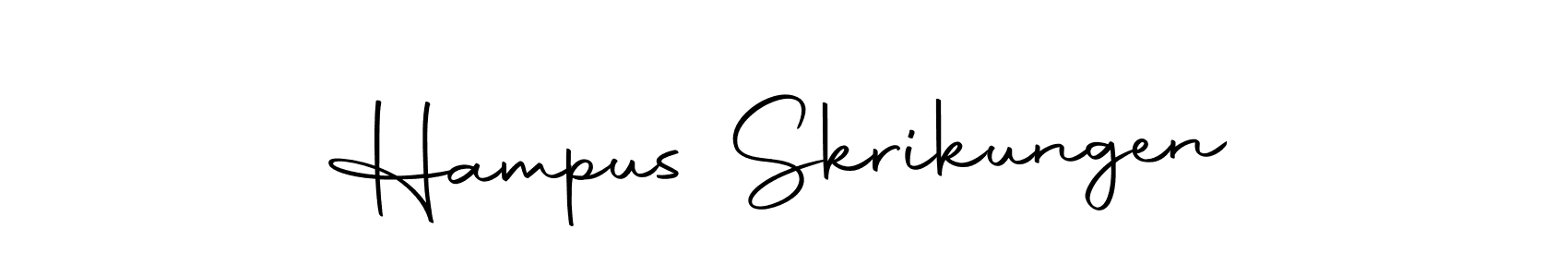 How to make Hampus Skrikungen name signature. Use Autography-DOLnW style for creating short signs online. This is the latest handwritten sign. Hampus Skrikungen signature style 10 images and pictures png