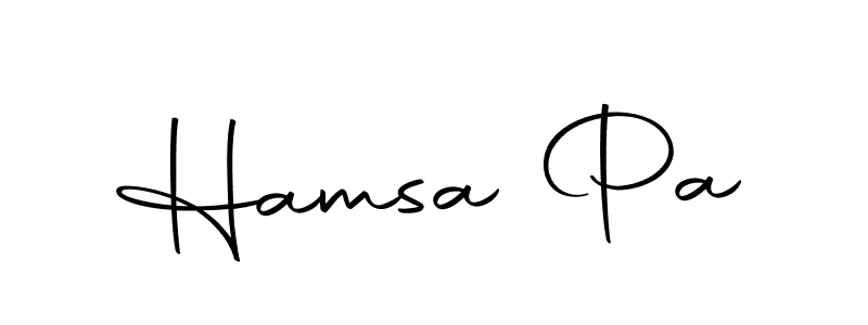 The best way (Autography-DOLnW) to make a short signature is to pick only two or three words in your name. The name Hamsa Pa include a total of six letters. For converting this name. Hamsa Pa signature style 10 images and pictures png