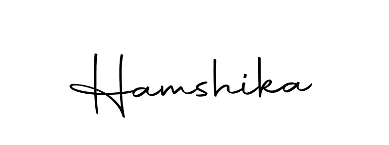 Create a beautiful signature design for name Hamshika. With this signature (Autography-DOLnW) fonts, you can make a handwritten signature for free. Hamshika signature style 10 images and pictures png