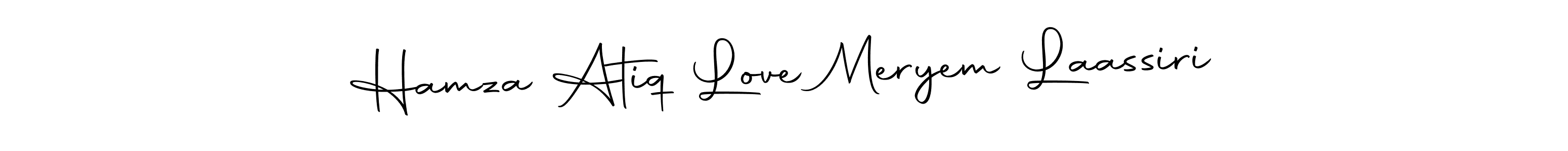 Use a signature maker to create a handwritten signature online. With this signature software, you can design (Autography-DOLnW) your own signature for name Hamza Atiq Love Meryem Laassiri. Hamza Atiq Love Meryem Laassiri signature style 10 images and pictures png