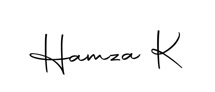 Create a beautiful signature design for name Hamza K. With this signature (Autography-DOLnW) fonts, you can make a handwritten signature for free. Hamza K signature style 10 images and pictures png