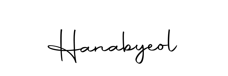 Hanabyeol stylish signature style. Best Handwritten Sign (Autography-DOLnW) for my name. Handwritten Signature Collection Ideas for my name Hanabyeol. Hanabyeol signature style 10 images and pictures png