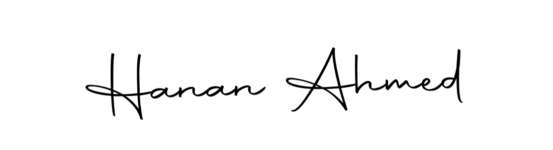 Hanan Ahmed stylish signature style. Best Handwritten Sign (Autography-DOLnW) for my name. Handwritten Signature Collection Ideas for my name Hanan Ahmed. Hanan Ahmed signature style 10 images and pictures png