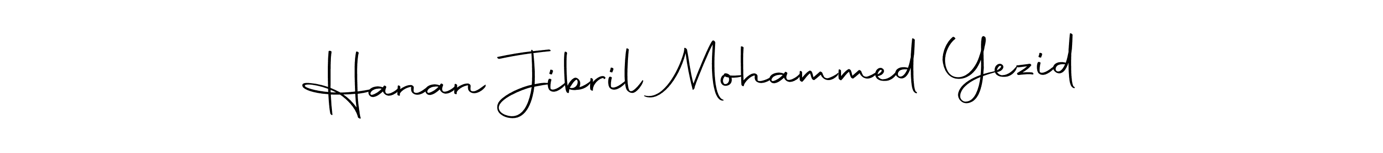 Hanan Jibril Mohammed Yezid stylish signature style. Best Handwritten Sign (Autography-DOLnW) for my name. Handwritten Signature Collection Ideas for my name Hanan Jibril Mohammed Yezid. Hanan Jibril Mohammed Yezid signature style 10 images and pictures png