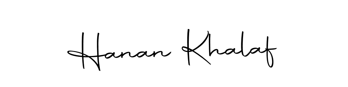 How to make Hanan Khalaf name signature. Use Autography-DOLnW style for creating short signs online. This is the latest handwritten sign. Hanan Khalaf signature style 10 images and pictures png