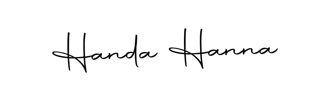 You should practise on your own different ways (Autography-DOLnW) to write your name (Handa Hanna) in signature. don't let someone else do it for you. Handa Hanna signature style 10 images and pictures png