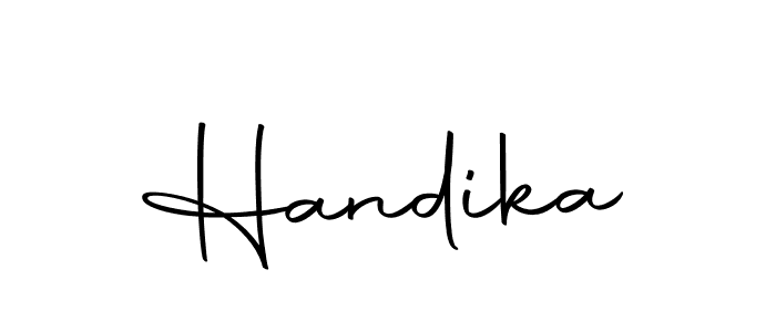 Create a beautiful signature design for name Handika. With this signature (Autography-DOLnW) fonts, you can make a handwritten signature for free. Handika signature style 10 images and pictures png