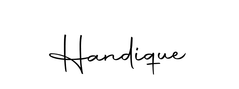 Use a signature maker to create a handwritten signature online. With this signature software, you can design (Autography-DOLnW) your own signature for name Handique. Handique signature style 10 images and pictures png