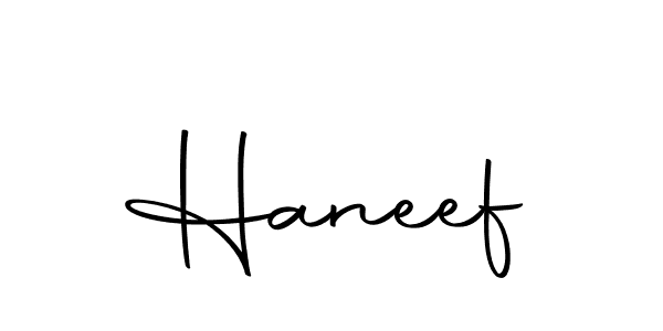 Design your own signature with our free online signature maker. With this signature software, you can create a handwritten (Autography-DOLnW) signature for name Haneef. Haneef signature style 10 images and pictures png