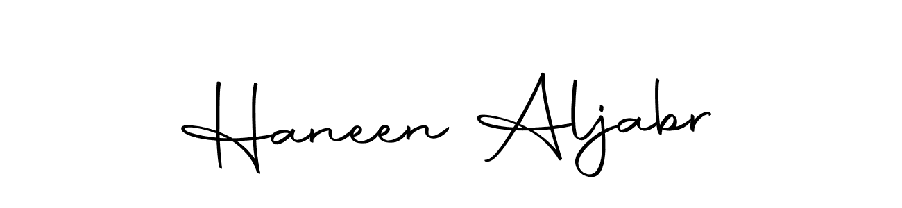 Make a beautiful signature design for name Haneen Aljabr. Use this online signature maker to create a handwritten signature for free. Haneen Aljabr signature style 10 images and pictures png