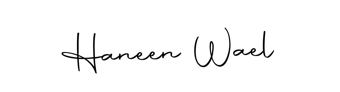 You should practise on your own different ways (Autography-DOLnW) to write your name (Haneen Wael) in signature. don't let someone else do it for you. Haneen Wael signature style 10 images and pictures png