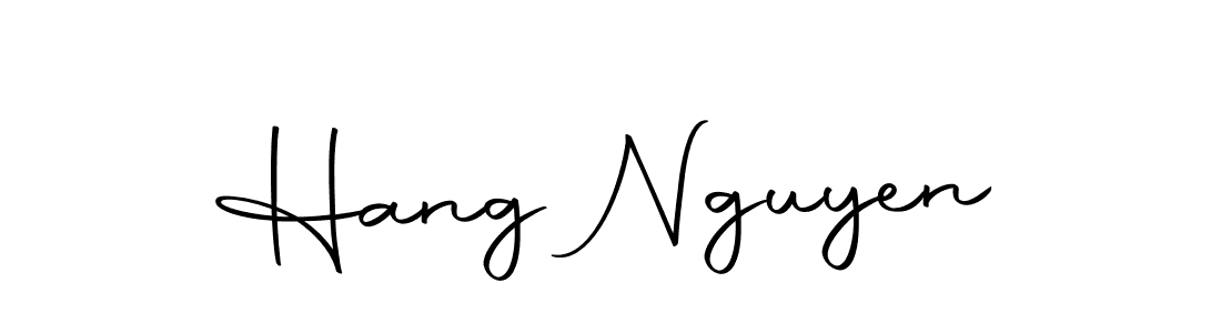 Design your own signature with our free online signature maker. With this signature software, you can create a handwritten (Autography-DOLnW) signature for name Hang Nguyen. Hang Nguyen signature style 10 images and pictures png