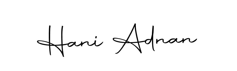 You can use this online signature creator to create a handwritten signature for the name Hani Adnan. This is the best online autograph maker. Hani Adnan signature style 10 images and pictures png