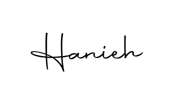 Use a signature maker to create a handwritten signature online. With this signature software, you can design (Autography-DOLnW) your own signature for name Hanieh. Hanieh signature style 10 images and pictures png