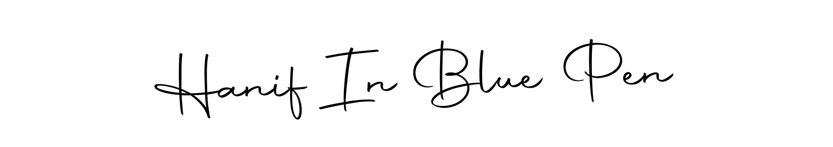 Similarly Autography-DOLnW is the best handwritten signature design. Signature creator online .You can use it as an online autograph creator for name Hanif In Blue Pen. Hanif In Blue Pen signature style 10 images and pictures png