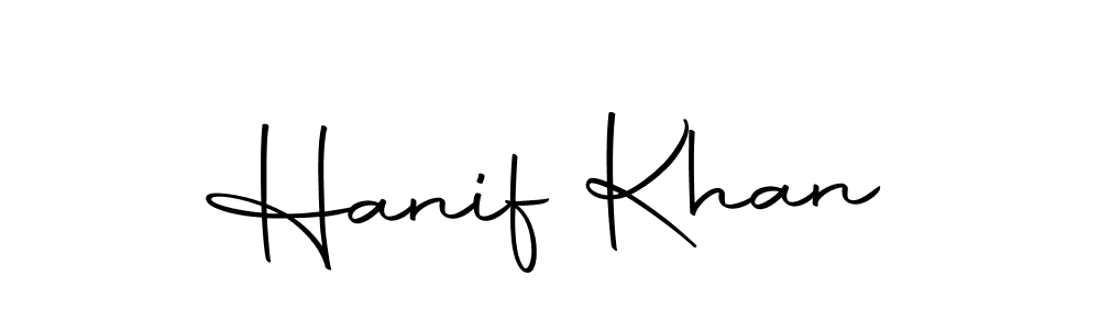 How to make Hanif Khan name signature. Use Autography-DOLnW style for creating short signs online. This is the latest handwritten sign. Hanif Khan signature style 10 images and pictures png