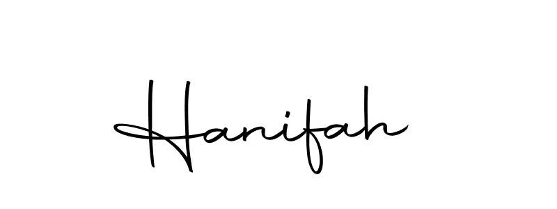 How to make Hanifah  signature? Autography-DOLnW is a professional autograph style. Create handwritten signature for Hanifah  name. Hanifah  signature style 10 images and pictures png