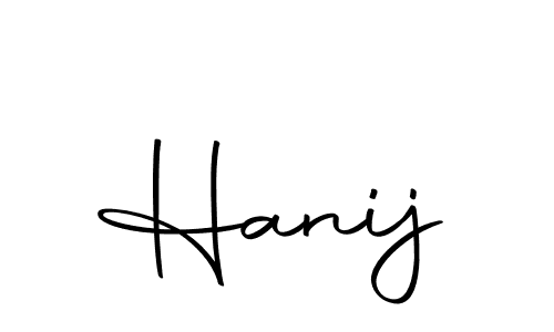 How to make Hanij signature? Autography-DOLnW is a professional autograph style. Create handwritten signature for Hanij name. Hanij signature style 10 images and pictures png