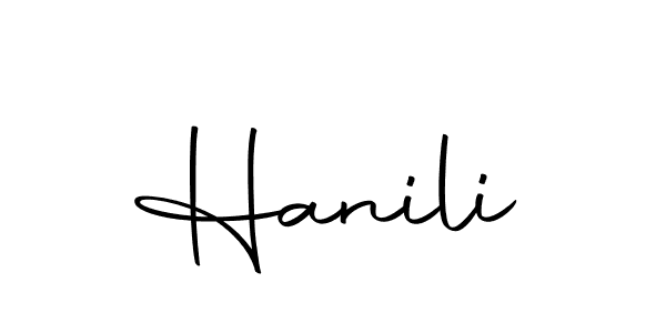 Use a signature maker to create a handwritten signature online. With this signature software, you can design (Autography-DOLnW) your own signature for name Hanili. Hanili signature style 10 images and pictures png