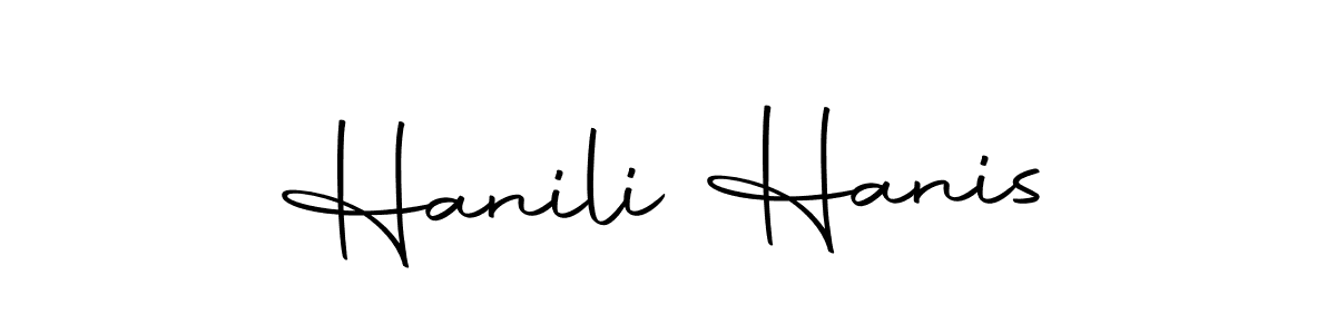 Create a beautiful signature design for name Hanili Hanis. With this signature (Autography-DOLnW) fonts, you can make a handwritten signature for free. Hanili Hanis signature style 10 images and pictures png