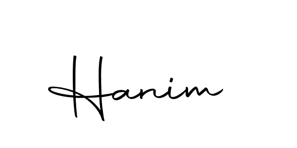The best way (Autography-DOLnW) to make a short signature is to pick only two or three words in your name. The name Hanim  include a total of six letters. For converting this name. Hanim  signature style 10 images and pictures png