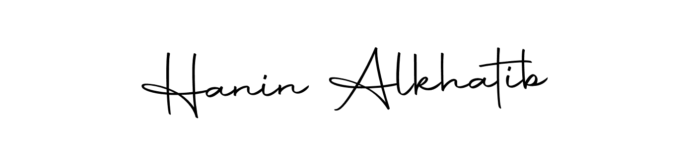 You should practise on your own different ways (Autography-DOLnW) to write your name (Hanin Alkhatib) in signature. don't let someone else do it for you. Hanin Alkhatib signature style 10 images and pictures png