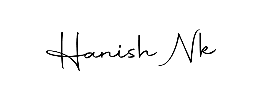 Use a signature maker to create a handwritten signature online. With this signature software, you can design (Autography-DOLnW) your own signature for name Hanish Nk. Hanish Nk signature style 10 images and pictures png