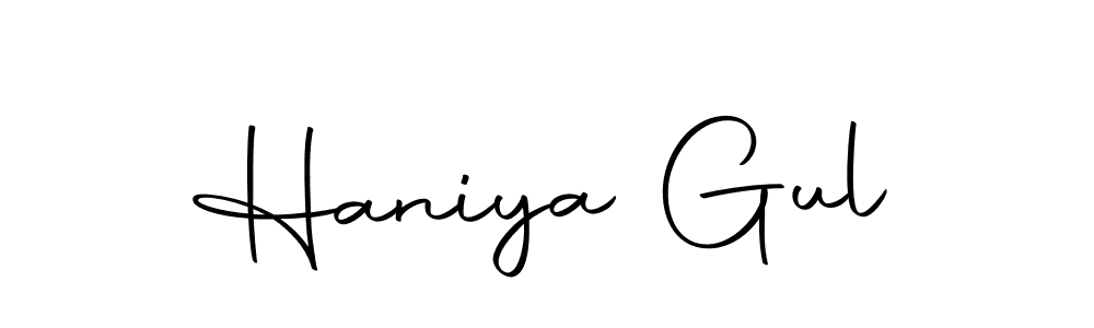 Make a beautiful signature design for name Haniya Gul. Use this online signature maker to create a handwritten signature for free. Haniya Gul signature style 10 images and pictures png