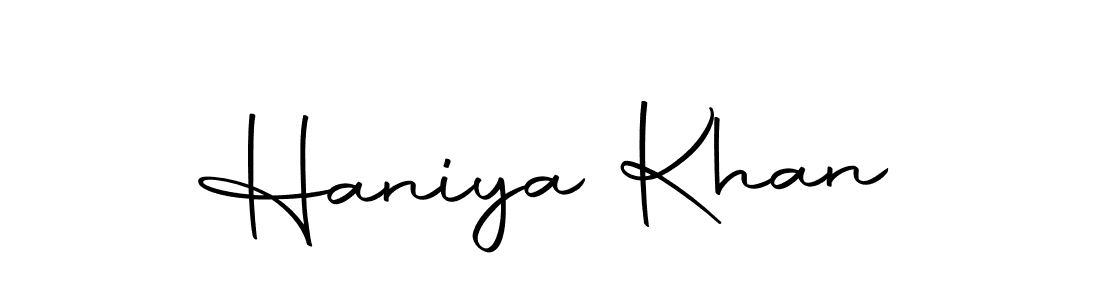 How to make Haniya Khan name signature. Use Autography-DOLnW style for creating short signs online. This is the latest handwritten sign. Haniya Khan signature style 10 images and pictures png