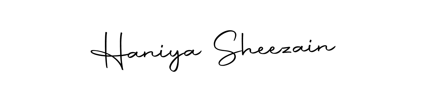 Create a beautiful signature design for name Haniya Sheezain. With this signature (Autography-DOLnW) fonts, you can make a handwritten signature for free. Haniya Sheezain signature style 10 images and pictures png