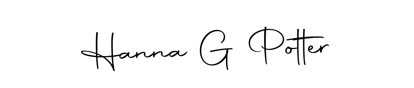 How to make Hanna G Potter name signature. Use Autography-DOLnW style for creating short signs online. This is the latest handwritten sign. Hanna G Potter signature style 10 images and pictures png