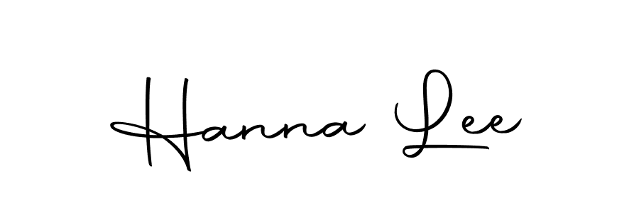 How to make Hanna Lee name signature. Use Autography-DOLnW style for creating short signs online. This is the latest handwritten sign. Hanna Lee signature style 10 images and pictures png