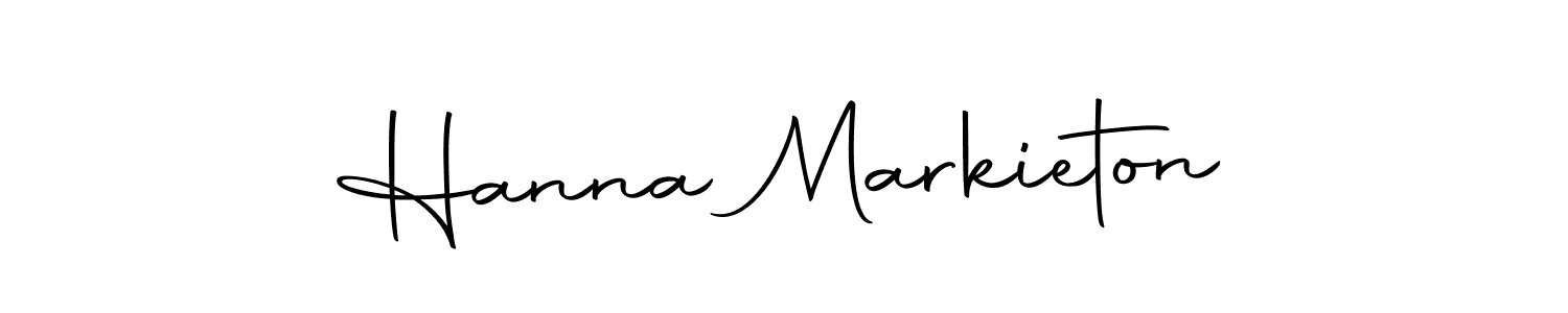 Make a beautiful signature design for name Hanna Markieton. With this signature (Autography-DOLnW) style, you can create a handwritten signature for free. Hanna Markieton signature style 10 images and pictures png