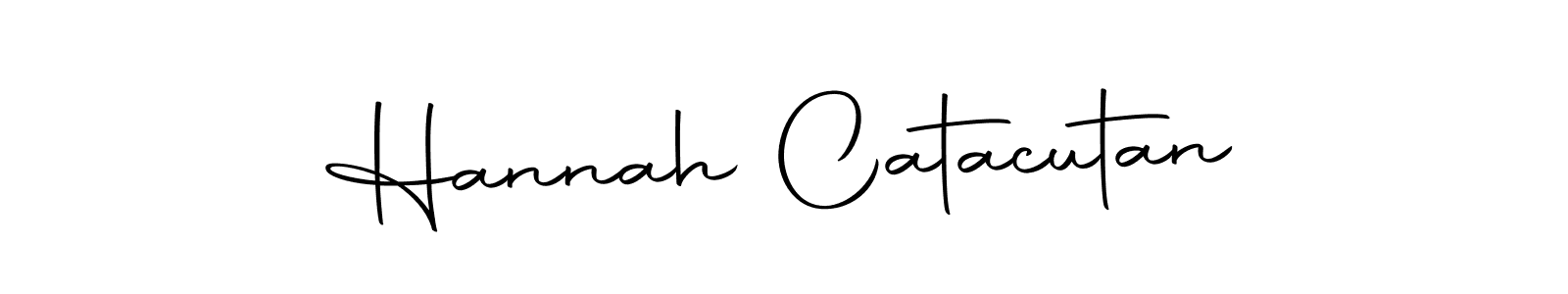 You should practise on your own different ways (Autography-DOLnW) to write your name (Hannah Catacutan) in signature. don't let someone else do it for you. Hannah Catacutan signature style 10 images and pictures png