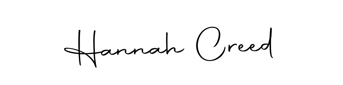 Create a beautiful signature design for name Hannah Creed. With this signature (Autography-DOLnW) fonts, you can make a handwritten signature for free. Hannah Creed signature style 10 images and pictures png