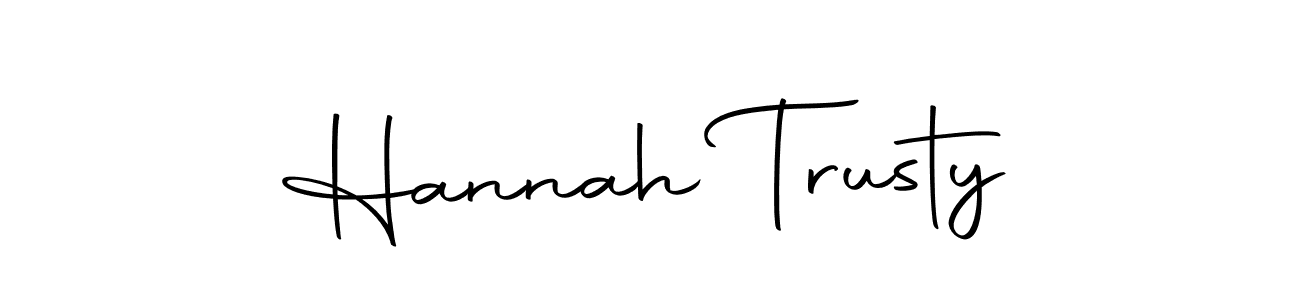 You should practise on your own different ways (Autography-DOLnW) to write your name (Hannah Trusty) in signature. don't let someone else do it for you. Hannah Trusty signature style 10 images and pictures png