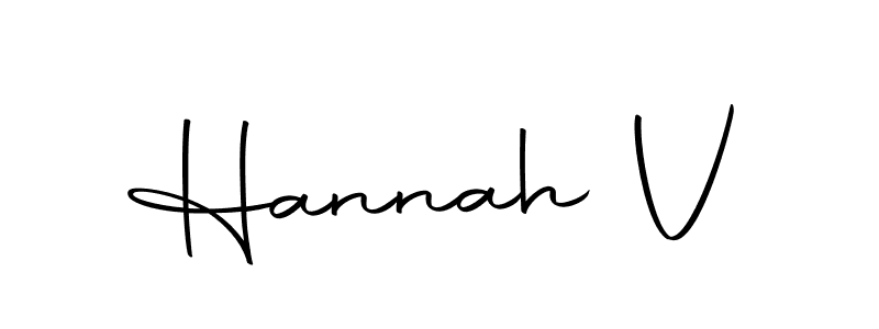 Use a signature maker to create a handwritten signature online. With this signature software, you can design (Autography-DOLnW) your own signature for name Hannah V. Hannah V signature style 10 images and pictures png