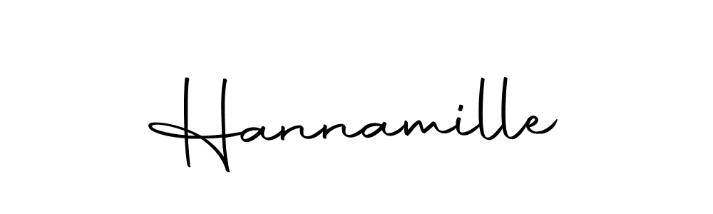 Make a beautiful signature design for name Hannamille. With this signature (Autography-DOLnW) style, you can create a handwritten signature for free. Hannamille signature style 10 images and pictures png
