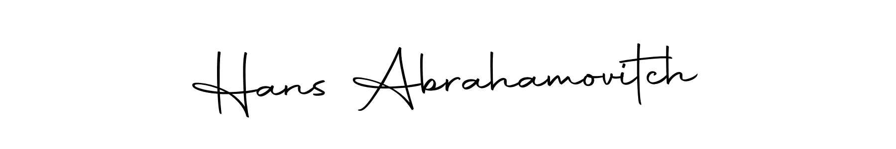 It looks lik you need a new signature style for name Hans Abrahamovitch. Design unique handwritten (Autography-DOLnW) signature with our free signature maker in just a few clicks. Hans Abrahamovitch signature style 10 images and pictures png