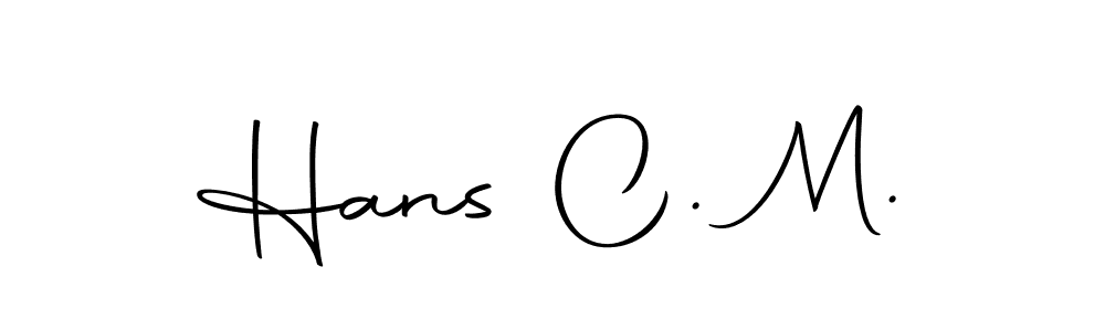 How to make Hans C. M. name signature. Use Autography-DOLnW style for creating short signs online. This is the latest handwritten sign. Hans C. M. signature style 10 images and pictures png