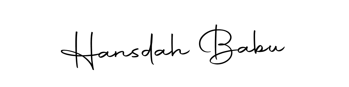 The best way (Autography-DOLnW) to make a short signature is to pick only two or three words in your name. The name Hansdah Babu include a total of six letters. For converting this name. Hansdah Babu signature style 10 images and pictures png