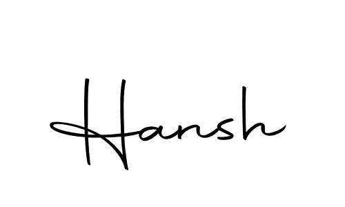 How to make Hansh signature? Autography-DOLnW is a professional autograph style. Create handwritten signature for Hansh name. Hansh signature style 10 images and pictures png