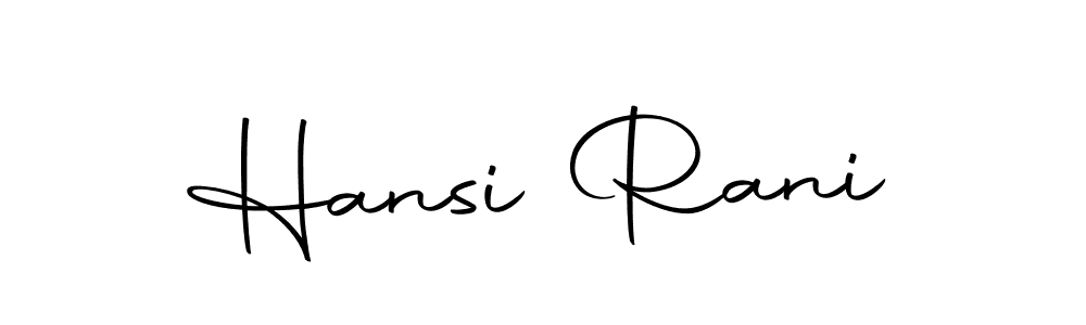 How to make Hansi Rani name signature. Use Autography-DOLnW style for creating short signs online. This is the latest handwritten sign. Hansi Rani signature style 10 images and pictures png