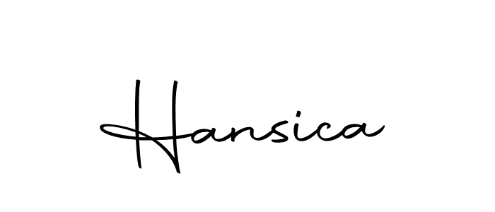 Design your own signature with our free online signature maker. With this signature software, you can create a handwritten (Autography-DOLnW) signature for name Hansica. Hansica signature style 10 images and pictures png