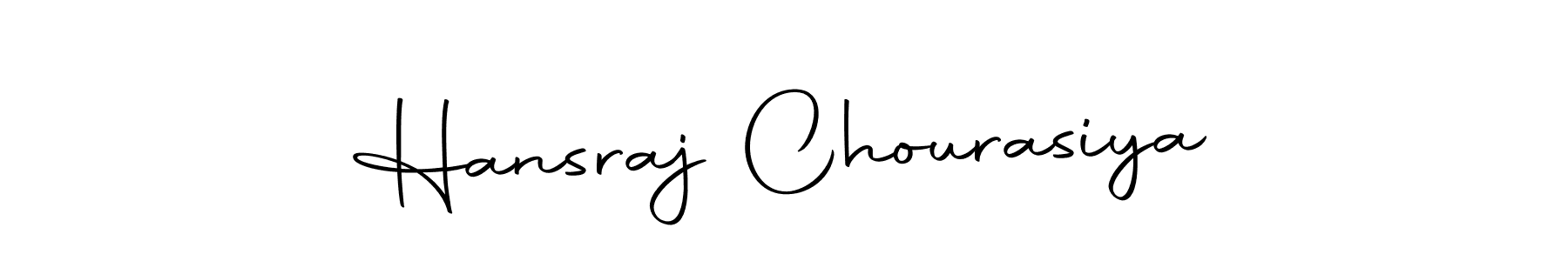 How to make Hansraj Chourasiya name signature. Use Autography-DOLnW style for creating short signs online. This is the latest handwritten sign. Hansraj Chourasiya signature style 10 images and pictures png