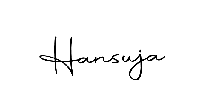 Make a beautiful signature design for name Hansuja. With this signature (Autography-DOLnW) style, you can create a handwritten signature for free. Hansuja signature style 10 images and pictures png